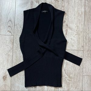 JACOB pussycat bow knit stretch top S